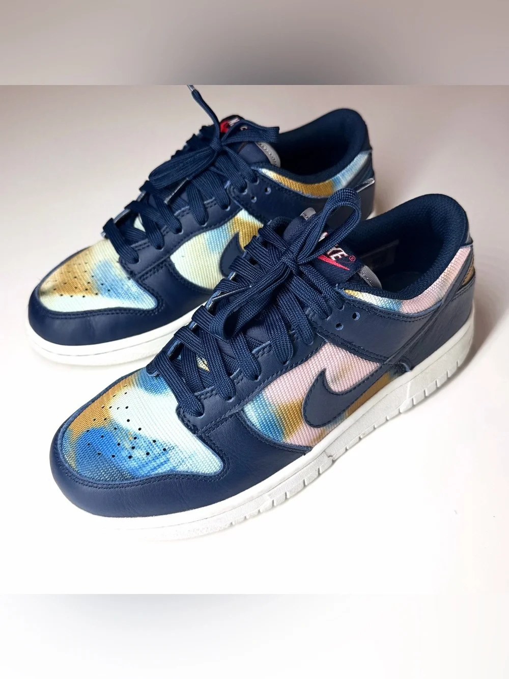 Nike Dunk Low Retro PRM Graffiti Navy White Kids Size- 6.5 Y
